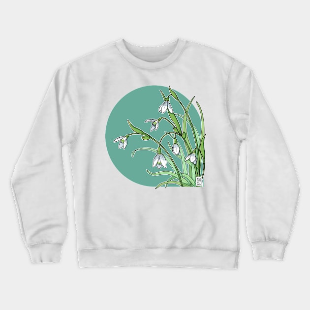 Snowdrop Crewneck Sweatshirt by Mhaddie